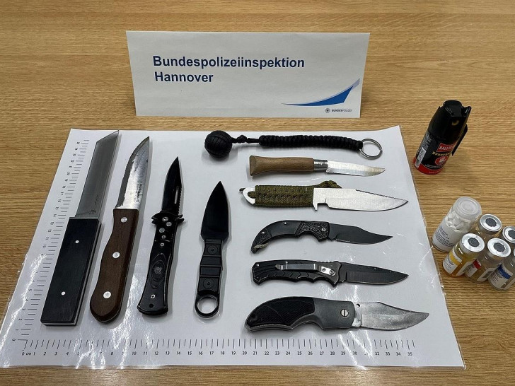 Übersichtsaufnahme der Sicherstellungen (Archiv)