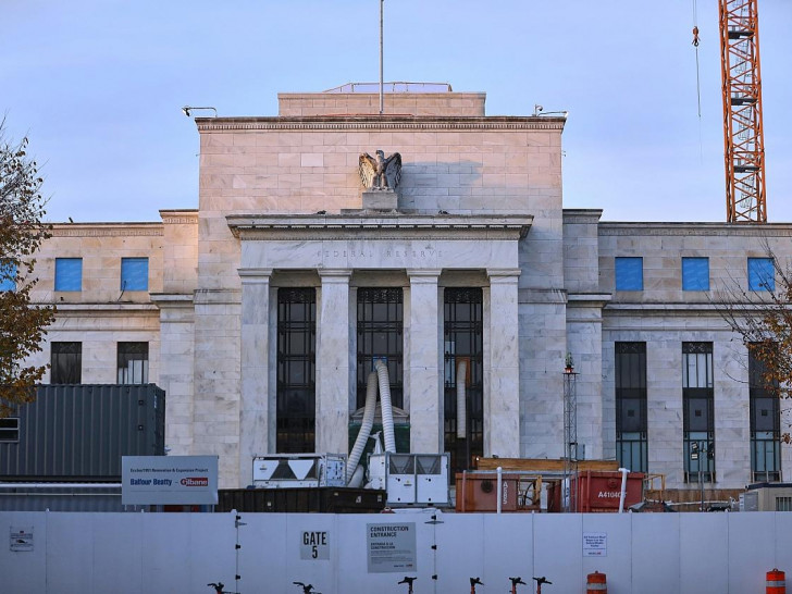 Baustelle am Sitz der Federal Reserve