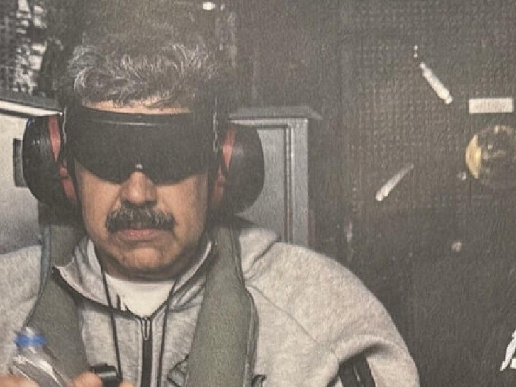 Von US-Präsident Donald Trump veröffentlichtes Foto von Maduro nach Festnahme am 03.01.2026