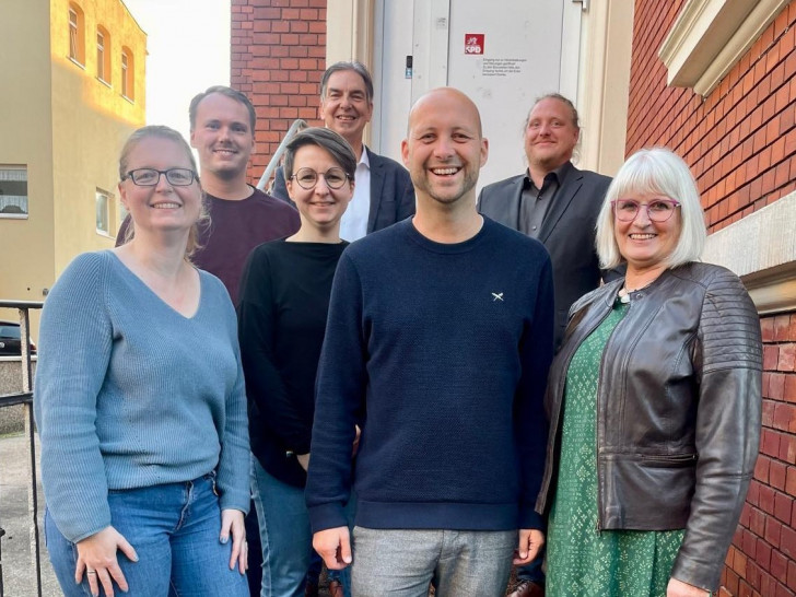 Miriam Riedel-Kielhorn (stellv. Fraktionsvorsitzende SPD), Danny Prieske (stellv. Fraktionsvorsitzender GRÜNE), Claudia Wilke (Co-Fraktionsvorsitzende GRÜNE), Holger Meyer (stellv. Fraktionsvorsitzender SPD), Julius Schneider (Kreistagsmitglied SPD), Christian Falk (stellv. Fraktionsvorsitzender SPD), Stefanie Weigand (Co-Fraktionsvorsitzende GRÜNE)