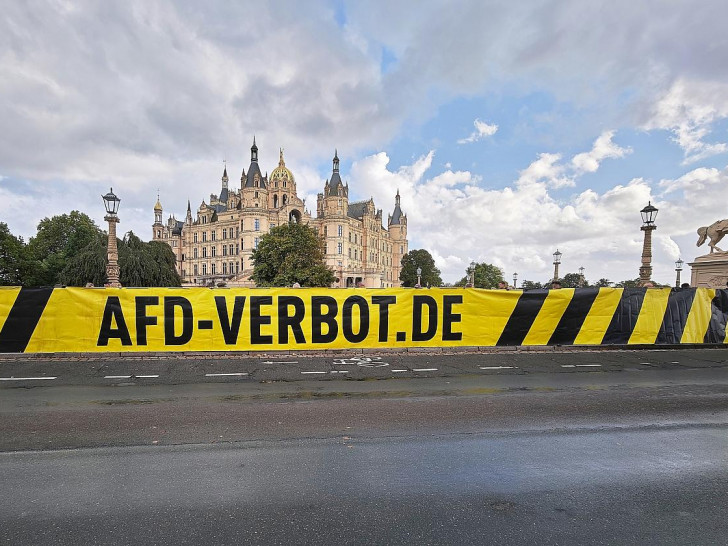 Demo für AfD-Verbot vor dem Landtag von Mecklenburg-Vorpommern (Archiv)