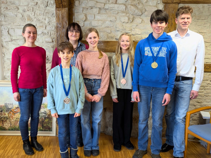 Die Delegation des GiS bei der Mathematikolympiade.