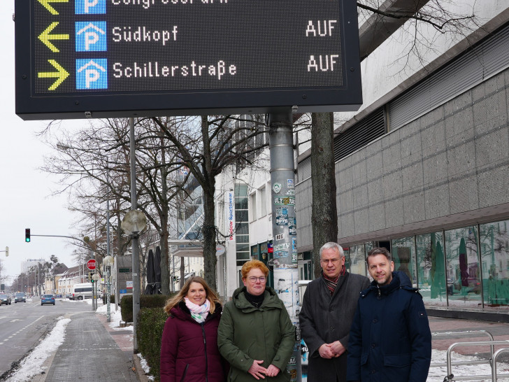 So sehen sie aus: die Anzeigetafeln des neuen City-Info-Systems. 