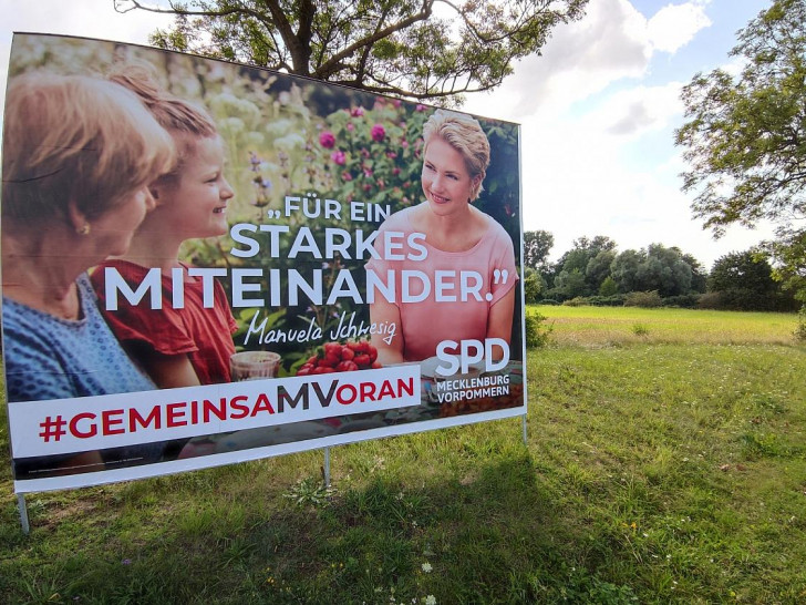 SPD-Plakat zur Landtagswahl Mecklenburg-Vorpommern 2021 (Archiv)