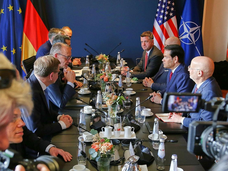 Treffen zwischen deutscher und US-Delegation mit Merz und Rubio am 13.02.2026