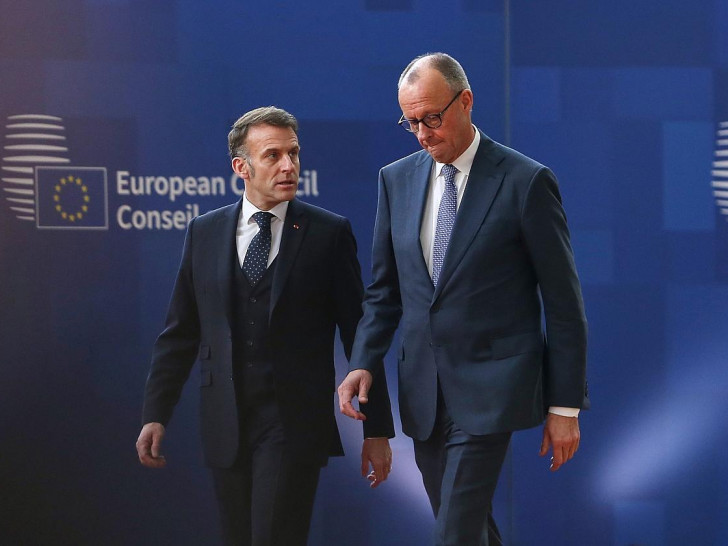 Emmanuel Macron und Friedrich Merz am 19.03.2026
