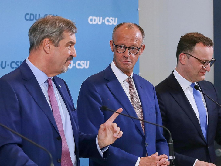 Markus Söder, Friedrich Merz, Jens Spahn (Archiv)