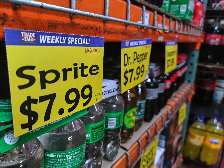 Preise für Sprite und Dr. Pepper Cola in einem US-Supermarkt (Archiv)