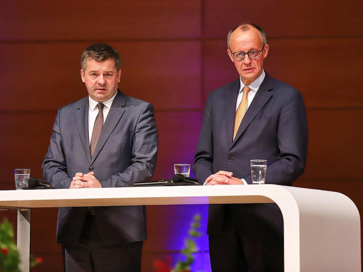 Sven Schulze und Friedrich Merz (Archiv)