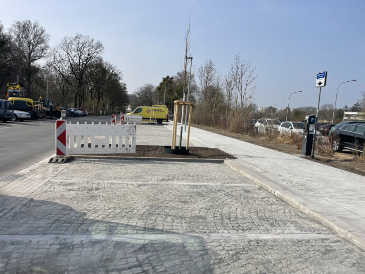 Neue Parkplätze und neue Straßendecke in der Sauerbruchstraße.