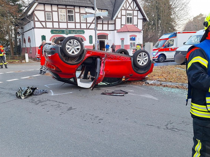 Der verunfallte PKW (Archiv)