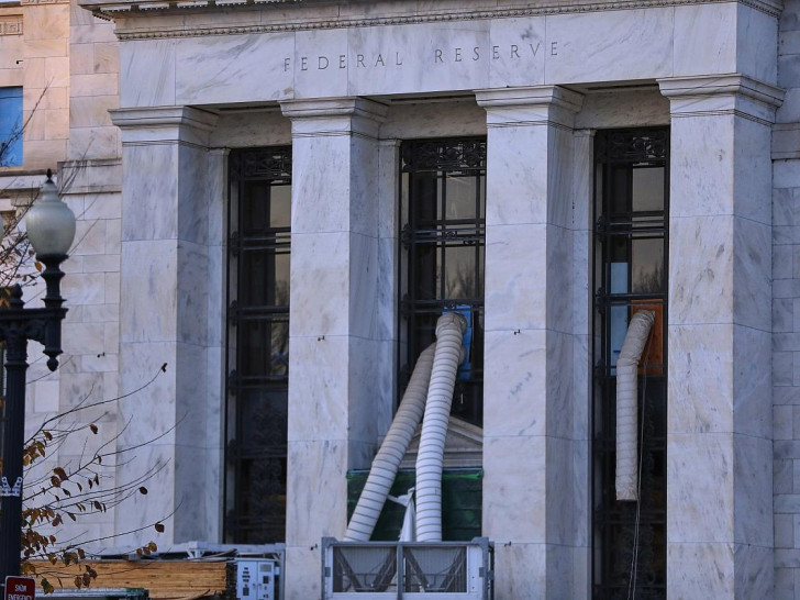 Baustelle am Sitz der Federal Reserve