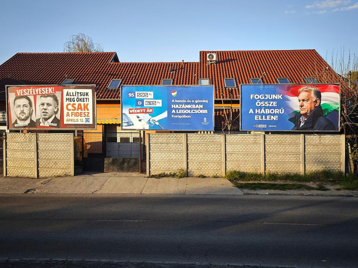 Wahlwerbung vor Parlamentswahl in Ungarn am 11.04.2026