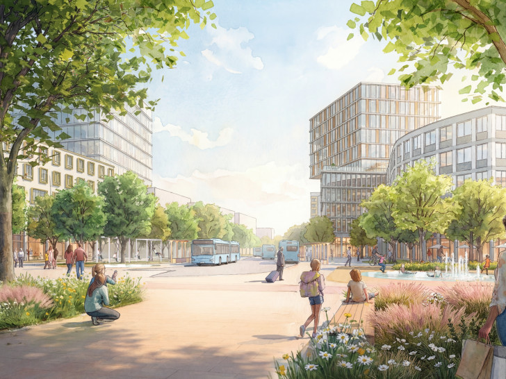 So könnte der Blick in die Porschestraße Nord aussehen. 