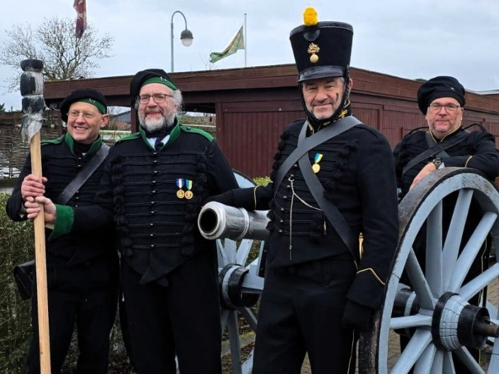 Das Feldcorps mit Andreas Behrendt, Peter Diedrich, Michael Golz und Thomas Musahl (v. li.).