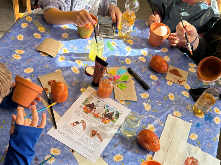 Filzen oder Töpfern: Die Kinder hatten tolle Ideen für kleine Ostergeschenke.