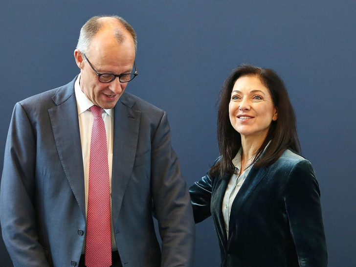 Friedrich Merz und Katherina Reiche am 13.04.2026