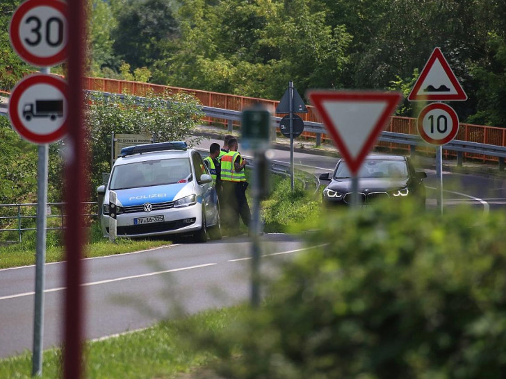 Verkehrskontrolle an der Grenze zu Polen (Archiv)