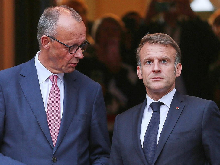 Friedrich Merz und Emmanuel Macron (Archiv)