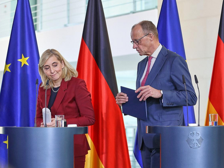 Nina Warken und Friedrich Merz am 29.04.2026