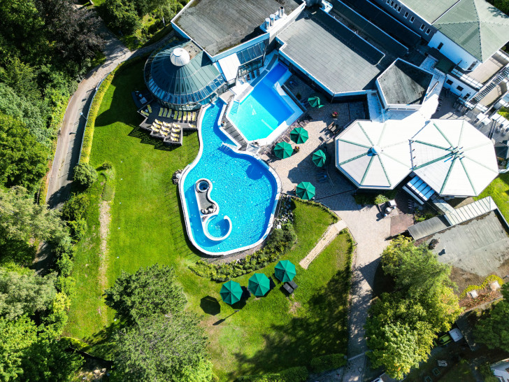 Luftbild der Sole-Therme Bad Harzburg.