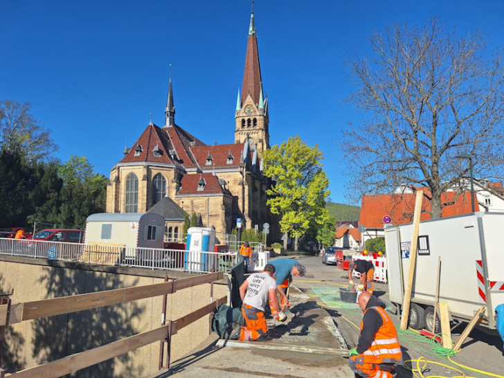 Die Sanierung der Brücke über die B4 in Bad Harzburg geht gut voran.