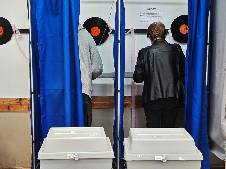 Wahllokal in Ungarn am 12.04.2026