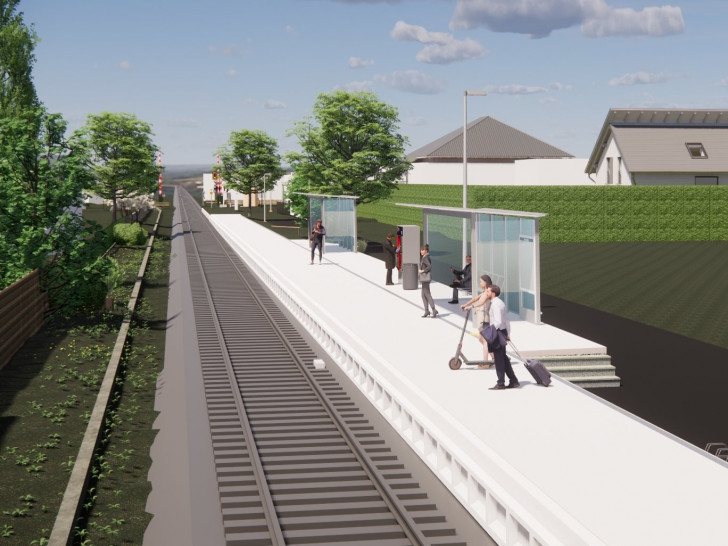 So soll die Bahnstation in Bienrode aussehen.