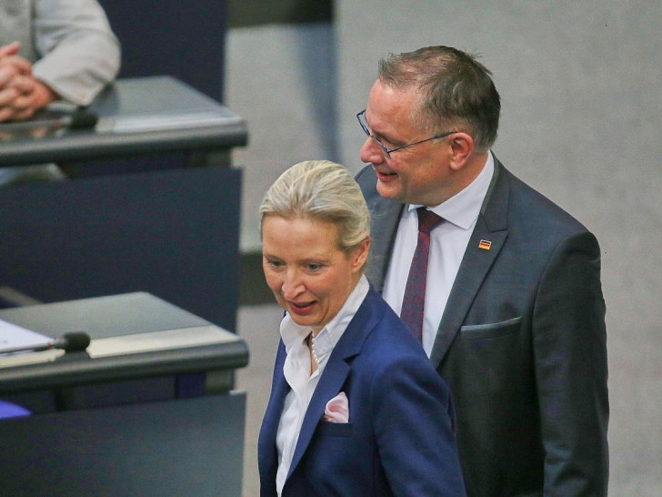 Alice Weidel und Tino Chrupalla am 23.04.2026