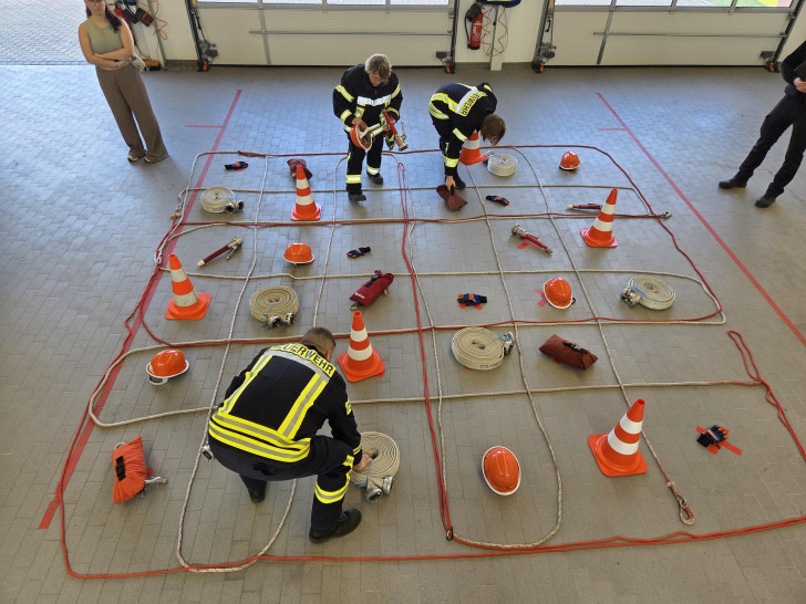 Eine der Stationen war ein Feuerwehr-Sudoko.