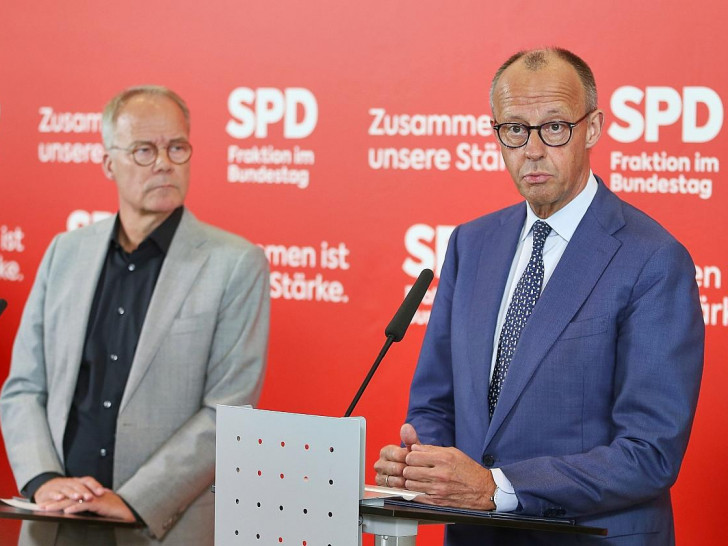 Matthias Miersch und Friedrich Merz am 19.05.2026