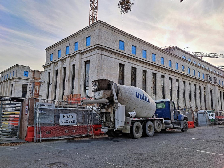 Baustelle am Sitz der Federal Reserve