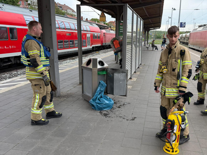Einsatz an Gleis 2 des Helmstedter Bahnhofs.