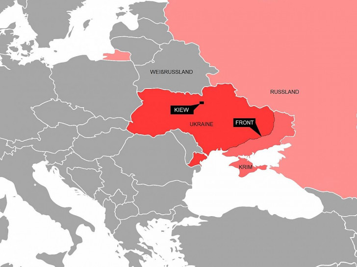 Frontverlauf in der Ukraine (Archiv)