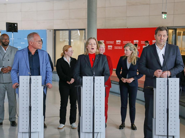 Matthias Miersch, Bärbel Bas, Lars Klingbeil am 05.05.2026