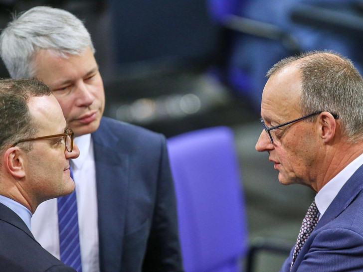 Jens Spahn,Steffen Bilger und Friedrich Merz (Archiv)