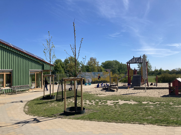 Auch an der Kindertagesstätte in Nordsteimke pflanzte die Stadt Bäume als natürliche Schattenspender.