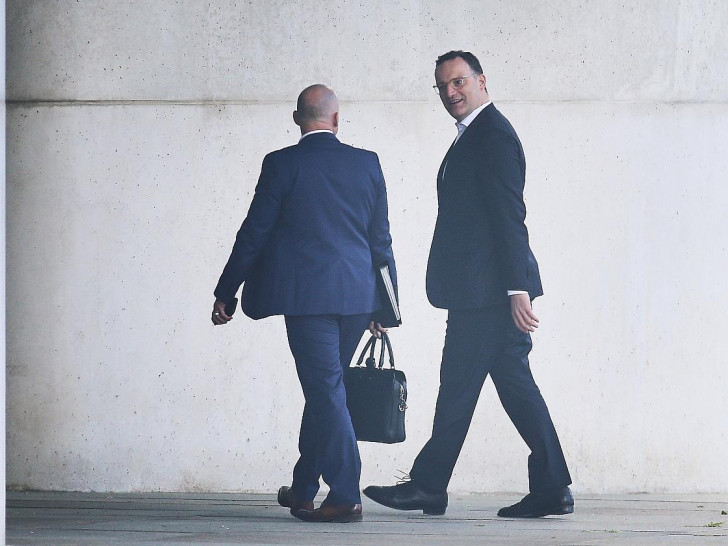 Alexander Hoffmann und Jens Spahn bei ihrer Ankunft zum Koalitionsausschuss am 12.05.2026