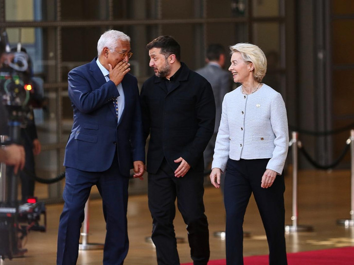 Antonio Costa, Wolodymyr Selenskyj, Ursula von der Leyen am 18.06.2026
