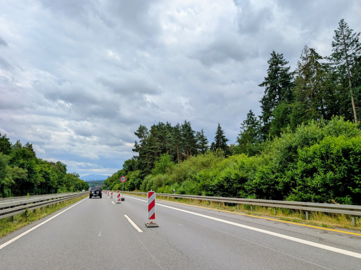 Auf der A36 wird derzeit gebaut.