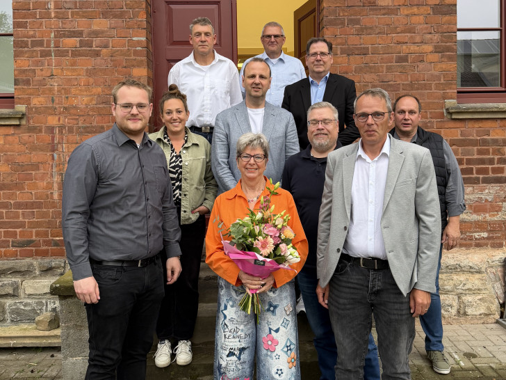 Angelika Jahns wurde mit Blumen verabschiedet.
