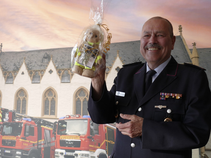 Frank Slotta war sichtlich bewegt von dem Abschied, den ihm seine Kameraden bereitet hatten.