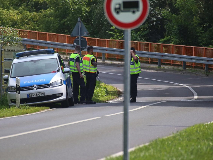 Verkehrskontrolle an der Grenze zu Polen (Archiv)