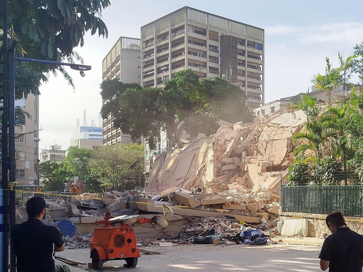 Eingestürztes Haus nach Erdbeben in Venezuela