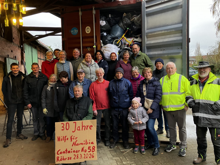 Am 28. März 2026 wurde bereits Container Nr. 58 geladen.