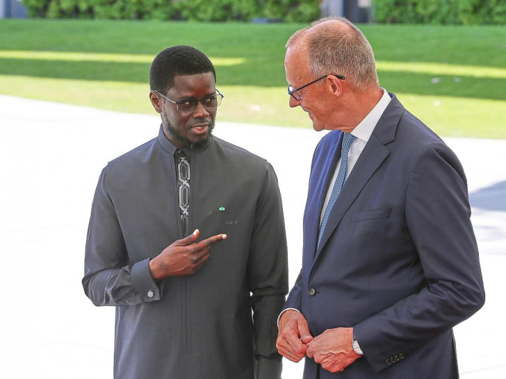 Bassirou Diomaye Faye und Friedrich Merz am 23.06.2026