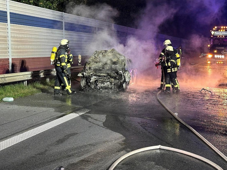 Die Feuerwehr bei den Löscharbeiten (Archiv)