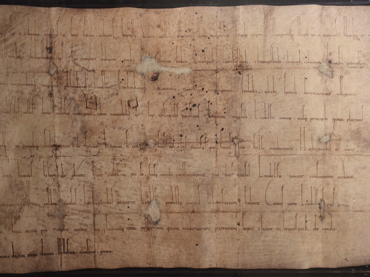 Reproduktion der Magniurkunde im Altstadtrathaus.
