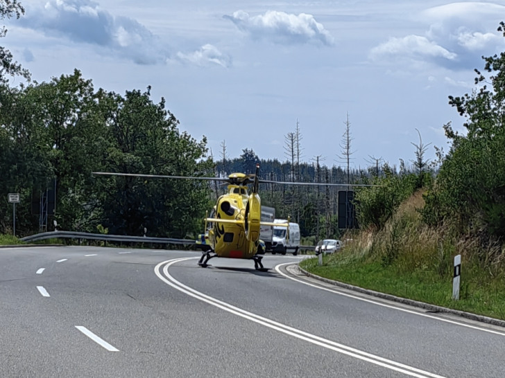 Die Bundesstraße 27 in Unfallhöhe.