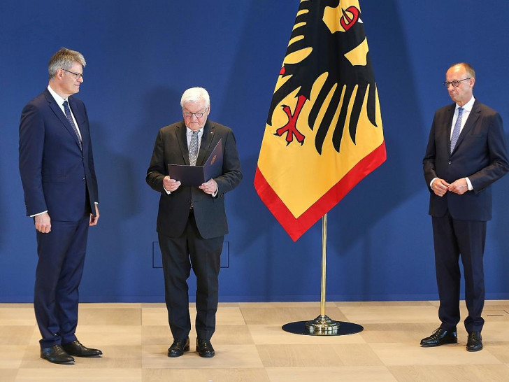 Patrick Schnieder, Frank-Walter Steinmeier, Friedrich Merz am 29.07.2026